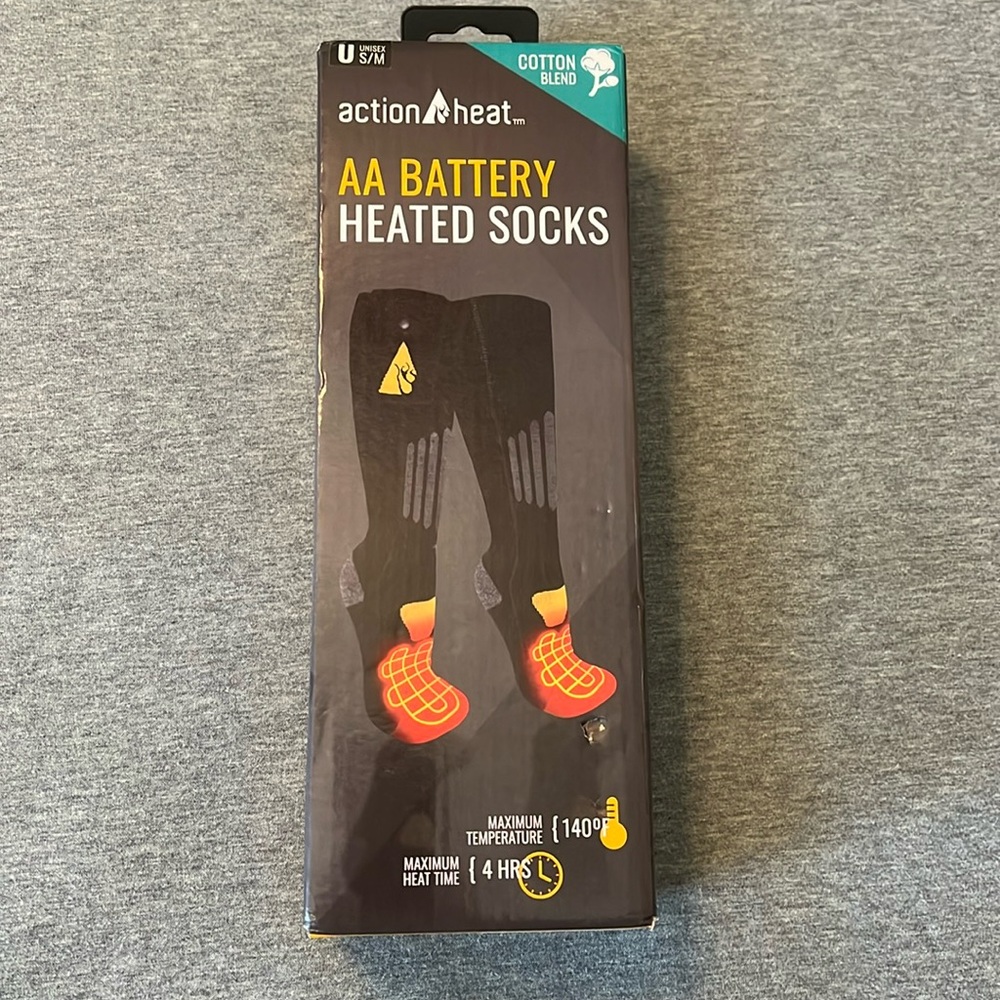 NWT Action Heat unisex heated socks